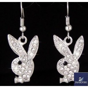 Oorbellen Bunny bezet met Swarovski